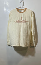 Load image into Gallery viewer, Playboy By Pacsun Mens Beige Long Sleeve Crew Neck Pullover T-Shirt Size Medium