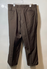 Load image into Gallery viewer, Vinci Mens Brown Striped Pockets Pleated Front Dress Pants Size 38R