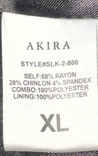 Load image into Gallery viewer, Akira Womens Black Pinstripe New Omni Notch Lapel Three-Button Blazer Size XL