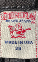 Load image into Gallery viewer, True Religion Womens Julie Black Denim Dark Wash Skinny Jeans Pants Size 28