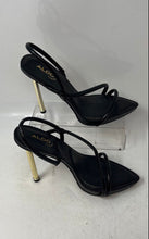 Load image into Gallery viewer, Aldo Womens Dorah Black Leather Open Toe Stiletto Heel Strappy Sandals Size 8