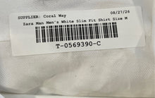 Load image into Gallery viewer, Zara Man Mens White Slim Fit Long Sleeve Collared Button-Up Shirt Size M