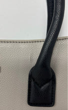 Load image into Gallery viewer, Nine West Womens Black Beige Leather Inner Pocket Shoulder Strap Satchel Bag