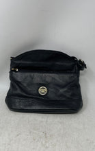 Load image into Gallery viewer, Pierre Cardin Womens Black Pebbled Leather Tassel Adjustable Strap Crossbody Bag