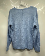 Load image into Gallery viewer, Vince Camuto Womens Blue Knitted V-Neck Long Sleeve Pullover Sweater Size XS
