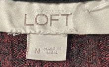 Load image into Gallery viewer, Loft Womens Wine Long Sleeve Collarless Open Front Cardigan Sweater Size Medium