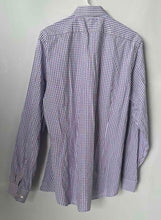 Load image into Gallery viewer, Express Mens Multicolor Plaid Long Sleeve Collared Dress Shirt Size XL 17-17.5