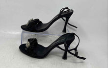 Load image into Gallery viewer, Via Spiga Womens Black Leather Buckle Stiletto Heel Strappy Sandals Size 6.5M