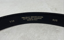 Load image into Gallery viewer, Vera Pelle Mens Black Genuine Leather Adjustable Dress Belt One Size