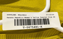 Load image into Gallery viewer, Banana Republic Womens Yellow Long Sleeve Round Neck Pullover Sweater Size XS