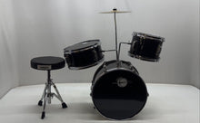 Load image into Gallery viewer, Eastar Black Beginner Acoustic Percussion Drum Set Of 3 Pcs And Chair