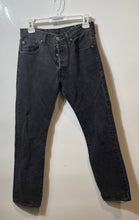 Load image into Gallery viewer, Levi's Mens 501 Black Denim Dark Wash Pockets Straight Leg Jeans Size 29x30