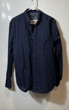 Load image into Gallery viewer, Banana Republic Mens Blue Geometric Print Cotton Long Sleeve Button-Up Shirt M