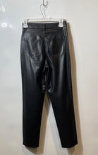 Load image into Gallery viewer, Zara Womens Black Leather 5-Pocket Design Straight Leg Ankle Pants Size 0