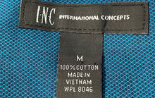 Load image into Gallery viewer, INC International Concepts Mens Blue Paisley Cotton Collared Button-Up Shirt M
