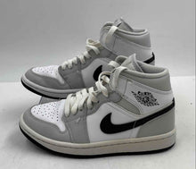 Load image into Gallery viewer, Authentic Nike Womens Air Jordan 1 Mid Gray White Black Sneaker Shoes Size 6