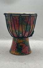 Load image into Gallery viewer, Multicolor Hand Painted African Wood Rope Tuned Djembe Drum Instrument