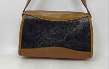 Load image into Gallery viewer, Dooney & Bourke Womens Black And Brown All-Weather Leather Zip Top Crossbody Bag