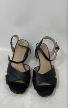 Load image into Gallery viewer, Giani Bernini Womens Zummaa Black Leather Block Heel Ankle Strap Sandals Sz 5.5M