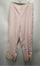 Load image into Gallery viewer, H&M Womens Pink Flat Front Lace Trim Straight Leg Ankle Pants Size 8