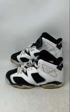 Load image into Gallery viewer, Nike Boys Air Jordan 6 Retro 384665-101 Black White Leather Sneakers Shoes Sz 6Y