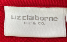 Load image into Gallery viewer, Liz Claiborne Mens Red Cotton Long Sleeve Crew Neck Pullover T-Shirt Size Small