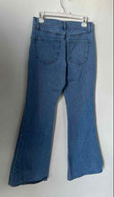 Load image into Gallery viewer, Express Womens Blue Medium Wash Stretch Denim Flared Jeans Pants Size 4R
