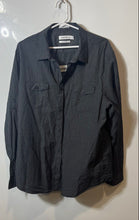 Load image into Gallery viewer, Calvin Klein Mens Black Printed Long Sleeve Collared Button-Up Shirt Size XL
