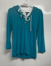 Load image into Gallery viewer, Lauren Jeans Co. Womens Blue Heather Long Sleeve Pullover Hoodie Size M