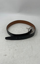 Load image into Gallery viewer, Unbranded Mens Black Leather Silver-Tone Square Buckle Adjustable Dress Belt