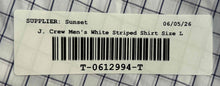 Load image into Gallery viewer, J.Crew Mens White Check Slim Fit Long Sleeve Button-Up Shirt Size Large