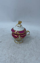Load image into Gallery viewer, Antique Multicolor Engraved Porcelain Tableware Scroll Handle Lidded Sugar Bowl