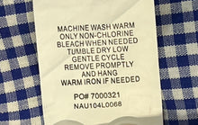 Load image into Gallery viewer, Nautica Mens Blue Gingham Print Collared Long Sleeve Dress Shirt Size Large
