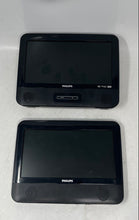 Load image into Gallery viewer, Philips Model No PD9012/17 Dual Screen Black Portable DVD Player Not Tested