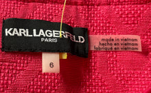 Load image into Gallery viewer, Karl Lagerfeld Womens Red Long Sleeve Crew Neck Front Full-Zipper Jacket Size 6