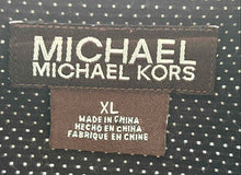 Load image into Gallery viewer, Michael Kors Mens Black White Printed Cotton Long Sleeve Button-Up Shirt Size XL