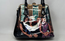 Load image into Gallery viewer, Womens Multicolor Patent Barack Obama Family Photo Satchel Handbag With Wallet
