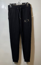 Load image into Gallery viewer, Armani Exchange Womens Black Elastic Waist Drawstring Jogger Pants Size XS
