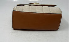 Load image into Gallery viewer, Aldo Womens Cream Brown Adjustable Strap Flap Over Lined Crossbody Bag