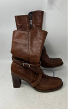 Load image into Gallery viewer, Kenneth Cole Reaction Womens Brown Side Zipper Block Heel Bootie Boots Size 6