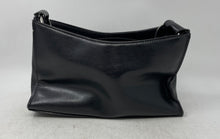 Load image into Gallery viewer, Giannini Womens Black Silver Faux Leather Studded Strap Zip Top Shoulder Handbag