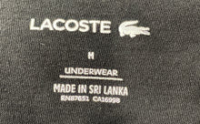 Load image into Gallery viewer, Lacoste Mens Black Cotton Short Sleeve Round Neck Underwear T-Shirt Size M