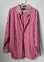 Load image into Gallery viewer, Tommy Hilfiger Mens Pink White Striped Long Sleeve Button-Up Shirt Size XL