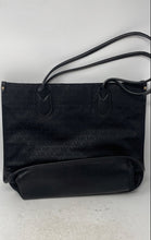 Load image into Gallery viewer, Michael Kors Womens Sheila Black Signature Print Double Handle Tote Bag With Tag