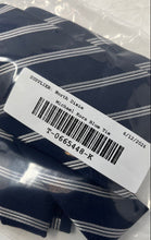 Load image into Gallery viewer, Michael Kors Mens Blue White Striped Silk Adjustable Long Formal Designer Tie