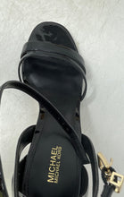 Load image into Gallery viewer, Michael Kors Womens Black Open Toe Buckle Stiletto Ankle Strap Heels Size 9M