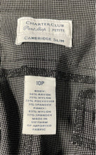Load image into Gallery viewer, Charter Club Womens Cambridge Gray Slim Fit Straight Leg Ankle Pants Size 10P