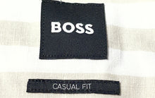 Load image into Gallery viewer, Hugo Boss Mens White Brown Striped Long Sleeve Casual Fit Dress Shirt Sz L 16/41