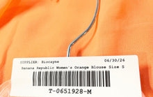 Load image into Gallery viewer, Banana Republic Womens Orange 3/4 Sleeve Snap Front Blouse Top Size Small