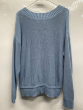 Load image into Gallery viewer, American Eagle Womens Blue Cotton Knit Oversized V-Neck Pullover Sweater Size XS